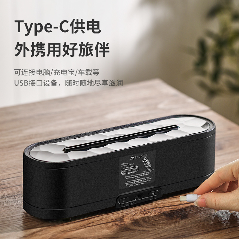 2025 New Cross-border simulation flame aroma diffuser, usb creative seven-color ambient light humidifier, home desktop Specification image