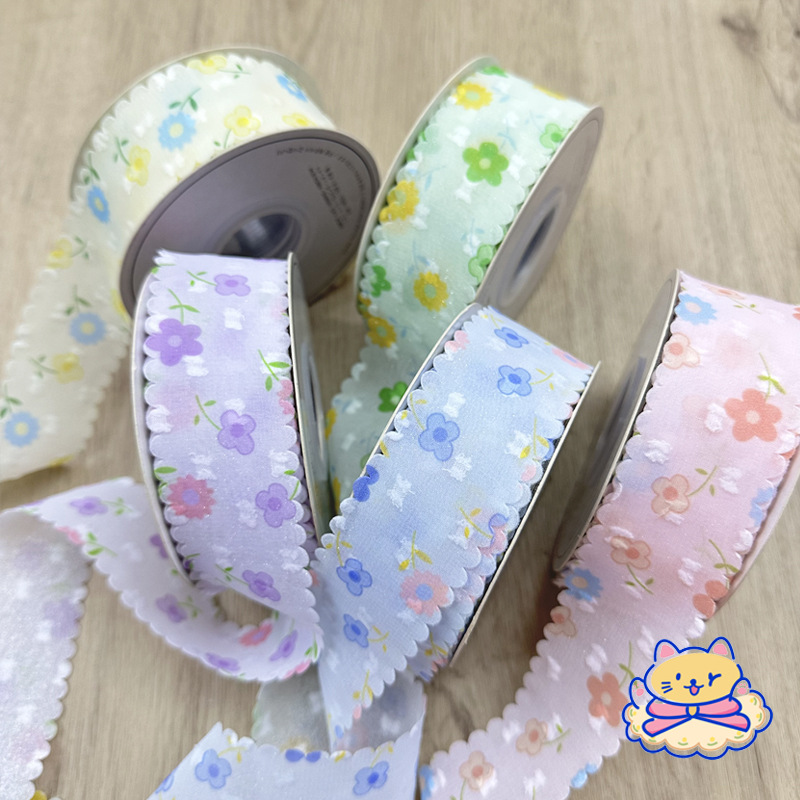 Pile Point Small Flower Double Chiffon With Handmade Diy Hair Accessories Bow Material Clothing Straw Hat Accessories Gift Box Packaging Specification drawing