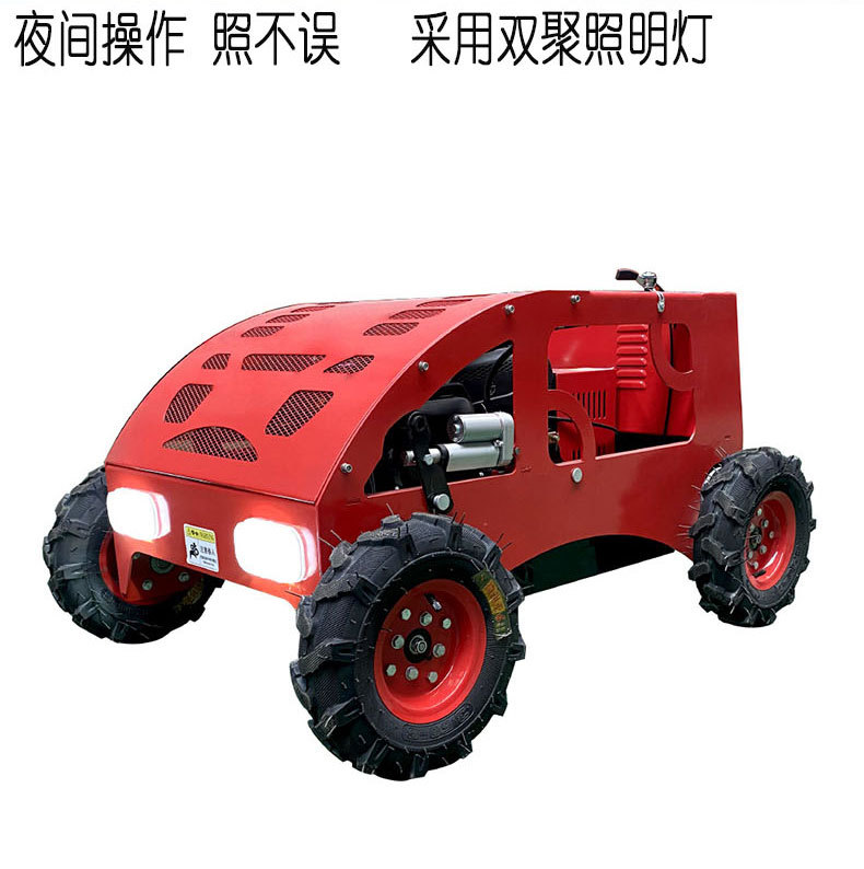 Small Gasoline Crawler Remote-Control Lawn Mower Orchard Slope Lawn Mower Garden Lawn Mower Item Picture