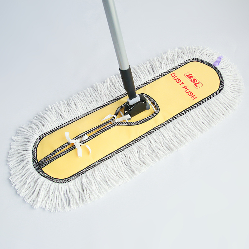 Factory wholesale flat mops, large dust mops, hotel and shopping mall cleaning, coarse cotton thread, lazy mops, row mops, floor mops details Picture