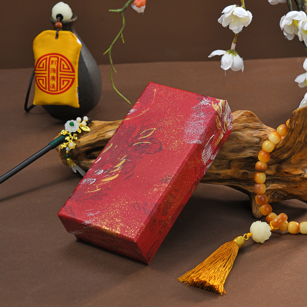 New Chinese-style high-quality bracelet, hairpin, packaging, gift box, necklace, car pendant, sachet, hair comb, jewelry box Application Scenario