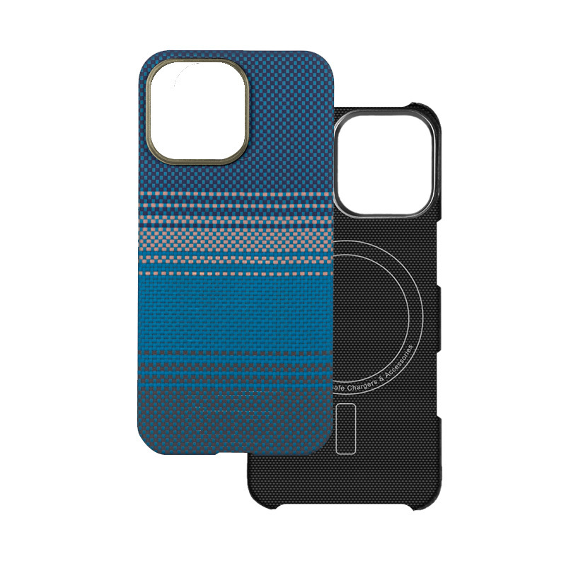 New Kevlar phone case magnetic carbon fiber protective case for iPhone16 Plus Item Picture