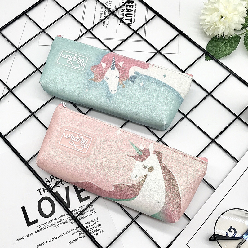 Creative pen case, simple animal, primary school student pen case, fixed pen box, stationery bag, men's and women's stationery box, pencil case, canvas details Picture