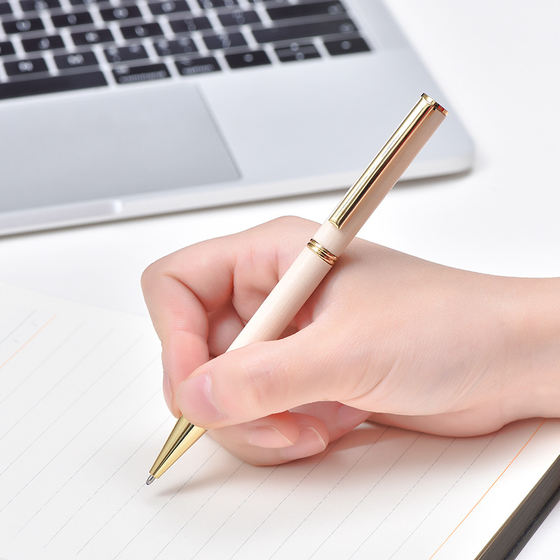 Supply Of Neutral Pen Business Office Signature Pen Primary School Students Treasure Pen Gift Pen Creative Bamboo And Wood Ballpoint Pen Specification drawing