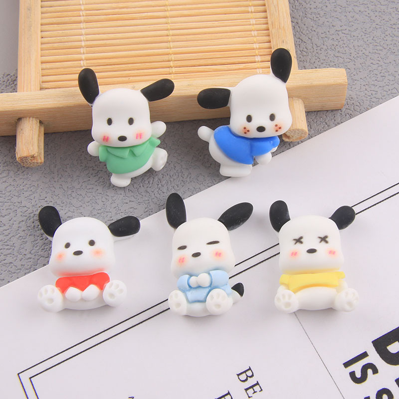Colorful Cha-Cha Dog Resin Cream Glue Phone Case Head Rope Hair Card Accessories Diy Factory Wholesale Water Cup Paste Stationery Specification drawing
