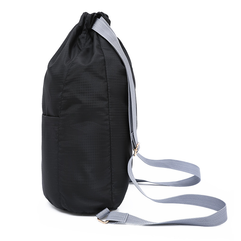 Manufacturers Wholesale Outdoor Leisure Waterproof Fitness Bag Students Daily Back Simple Drawstring Large Capacity Backpack Backpack Specification drawing
