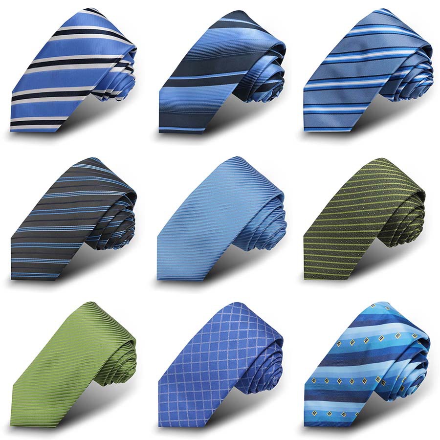 高级感新款行政绍兴嵊州手打男士领带男高级商务仿丝提花蓝色領帶详情4