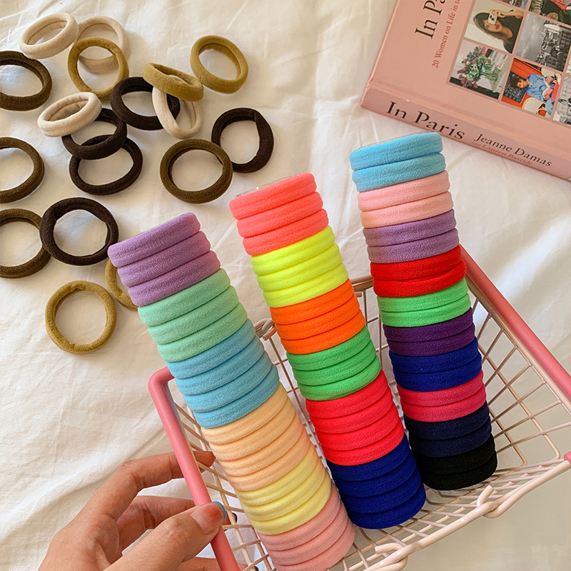 20 canned hair tie headbands, a simple and basic style for women on Instagram, with a forest-style durable hair accessory Specification image
