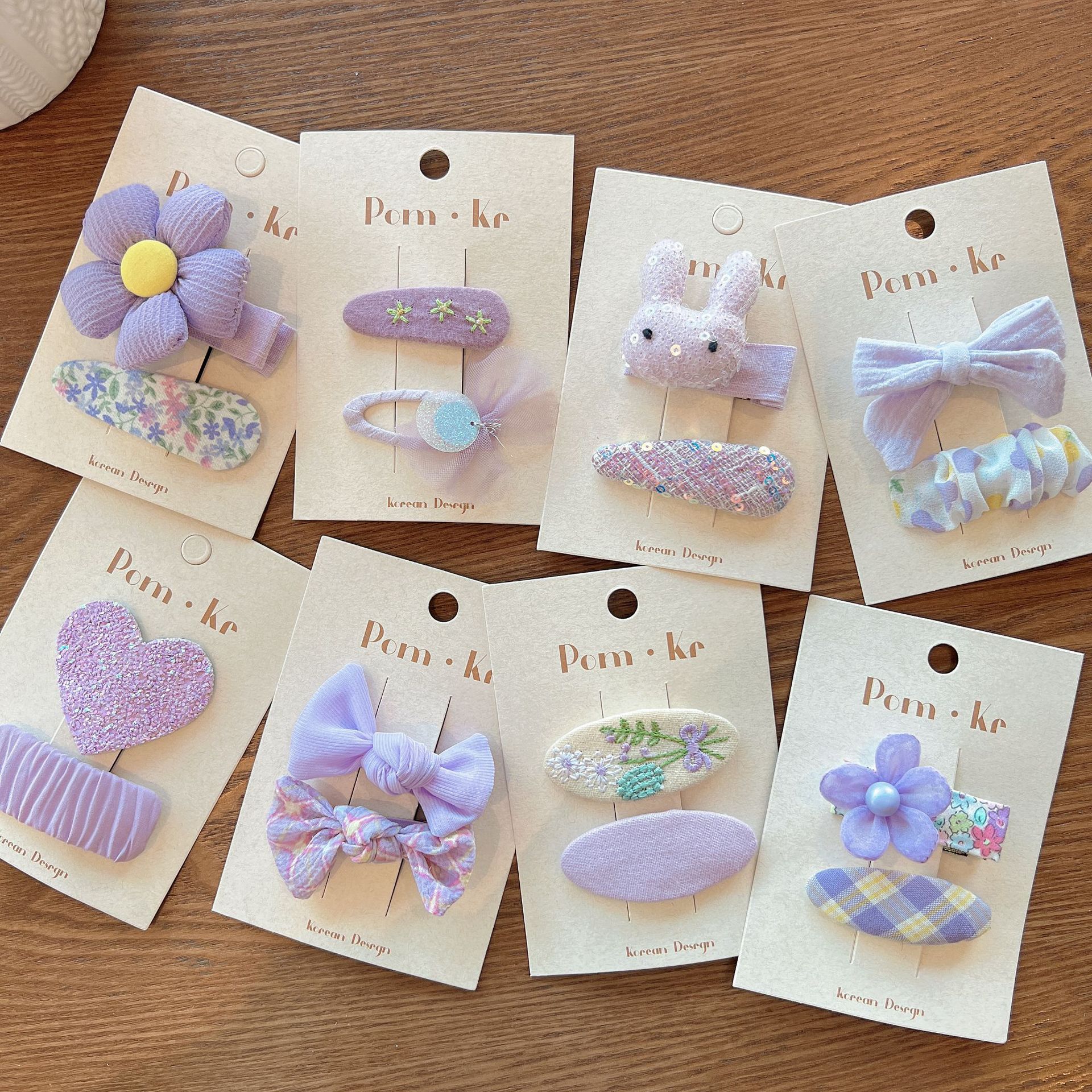 Dream Purple Korean Version Of The New Summer Cute Sweet Girl Hair Clip With Fringe Clip Hair Clip Clip Clip Clip Hair Clip details Picture