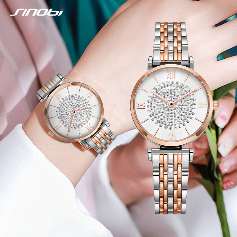 sinobi Starry Sky Fashion Women's Watch with Diamond Steel Band Cross-border factory Direct sales Quartz watch wholesale 9851