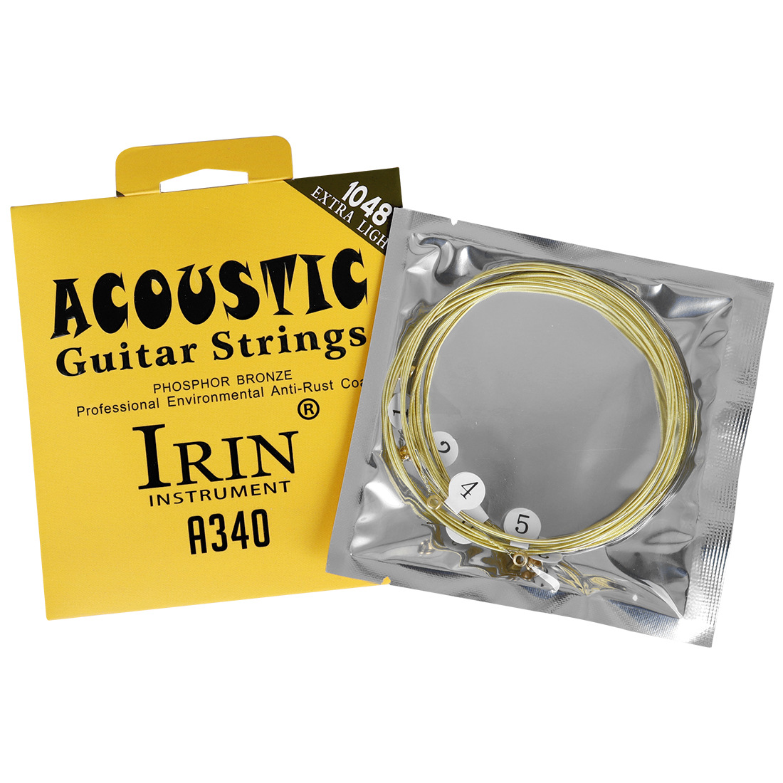 IRIN琴弦A340民谣吉他弦木吉他弦磷青铜覆膜吉他琴弦吉他套弦批发