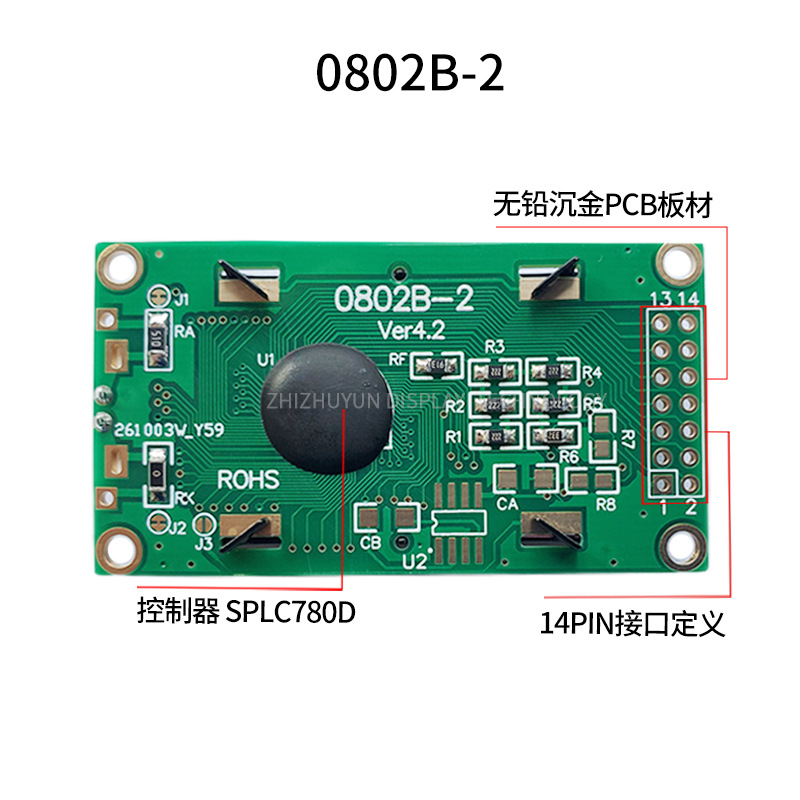 Va Black Film Lcd/Lcm Display English Character Lcd Module 0802B-2 English Screen details Picture