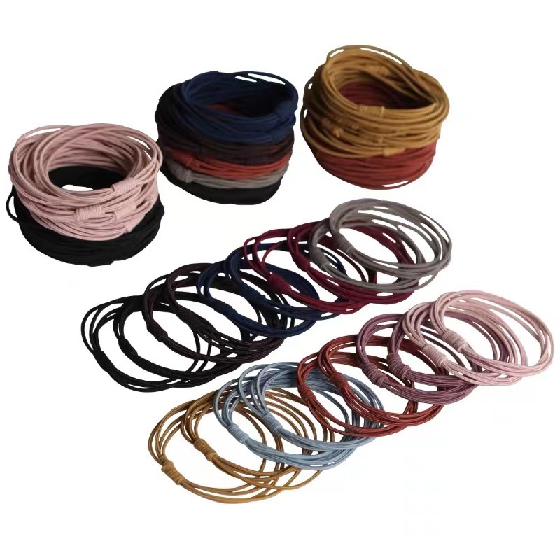 A new autumn and winter internet-famous style, hand-tied rubber band bun hair loop hair tie headwear for women Item Picture