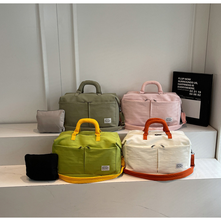 跨境批发大容量可套拉杆外出单肩旅行包轻便手提健身瑜伽包旅游包详情20