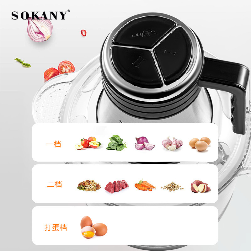 Foreign trade SOKANY7026 Meat grinder Electric Meat Mincing Pie Filling Meat Grinder 3LWONDER CHOPPER Application Scenario