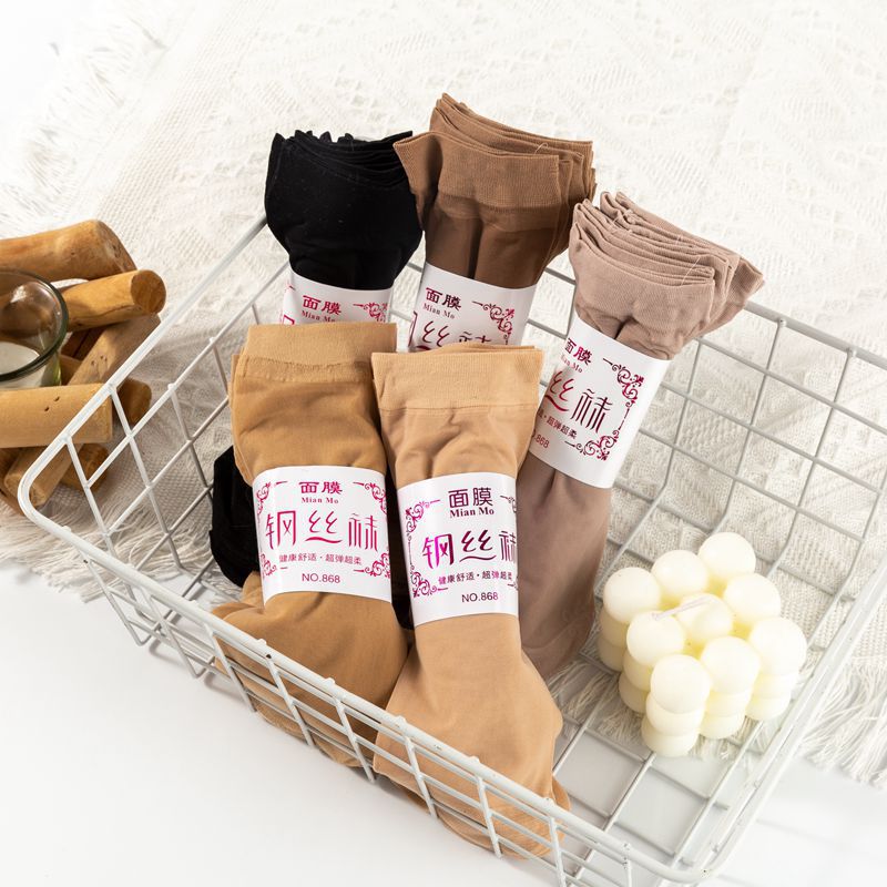 Socks a hair mask steel stockings short stockings children thin summer non-hook silk flesh velvet transparent stockings spring and summer a hair replacement details Picture