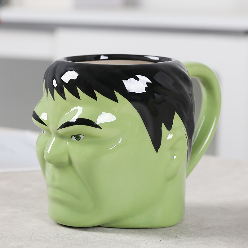 Avengers Ceramic Cup Spider-Man Hulk Thor Iron Man Superman Ceramic Coffee Cup Specification drawing