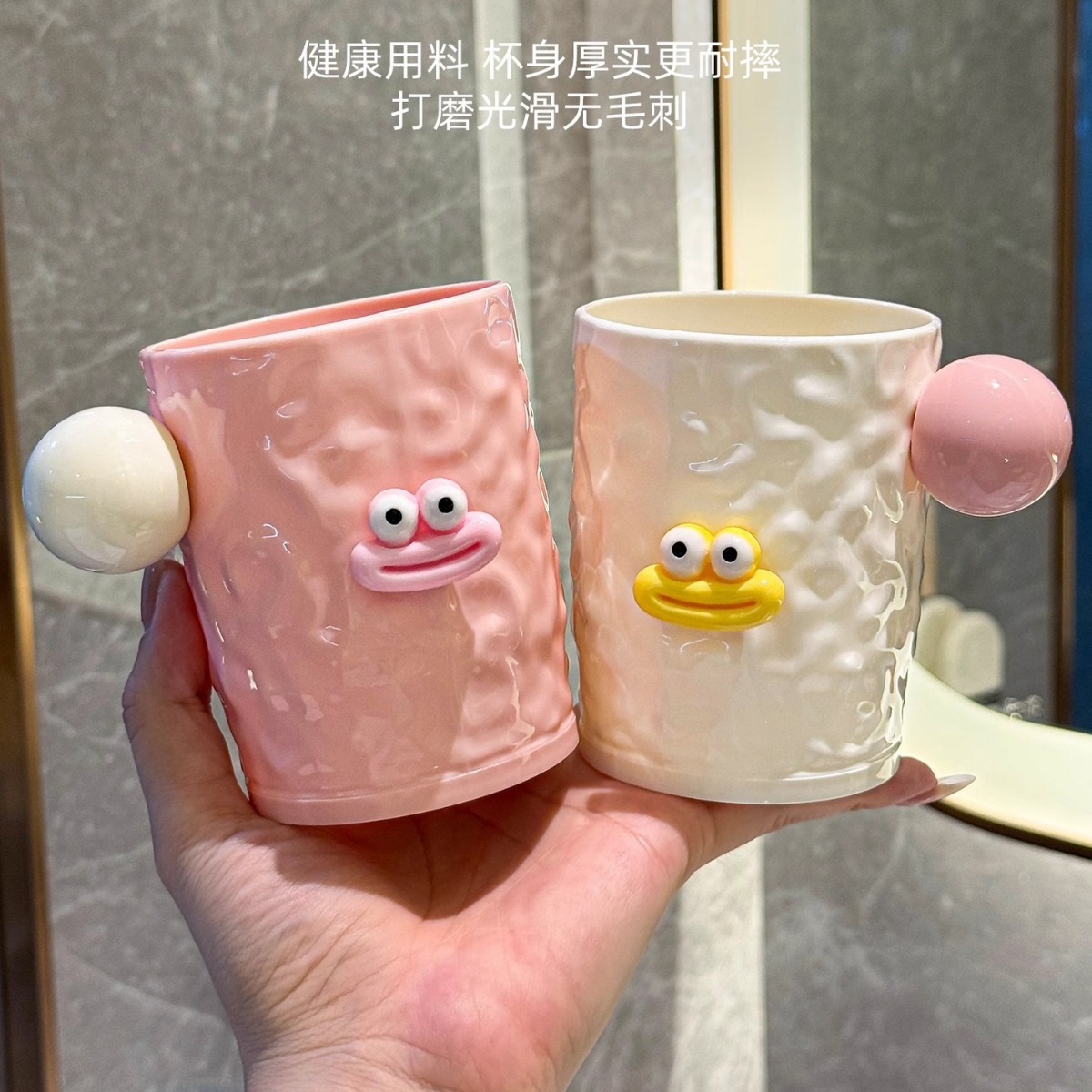 New wall-mounted bathroom toothpaste and toothbrush rack without drilling, mouthwash cup, brushing cup and toothbrush holder details Picture