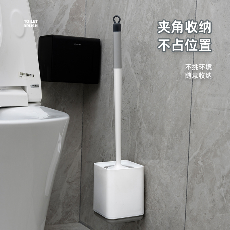 Wall-Mounted Toilet Brush Household Toilet Brush Set Plastic Cleaning Brush Toilet Brush With Base Cleaning Brush On The Wall details Picture