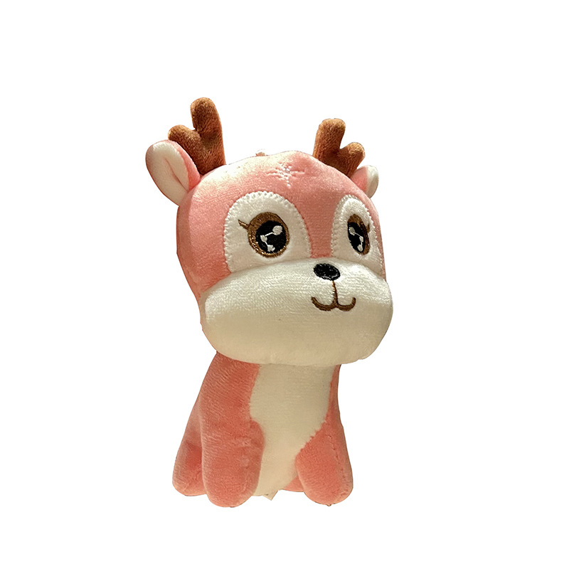 Plush sika deer bag pendant, cute girl doll, small doll decoration accessory, claw machine toy Item Picture