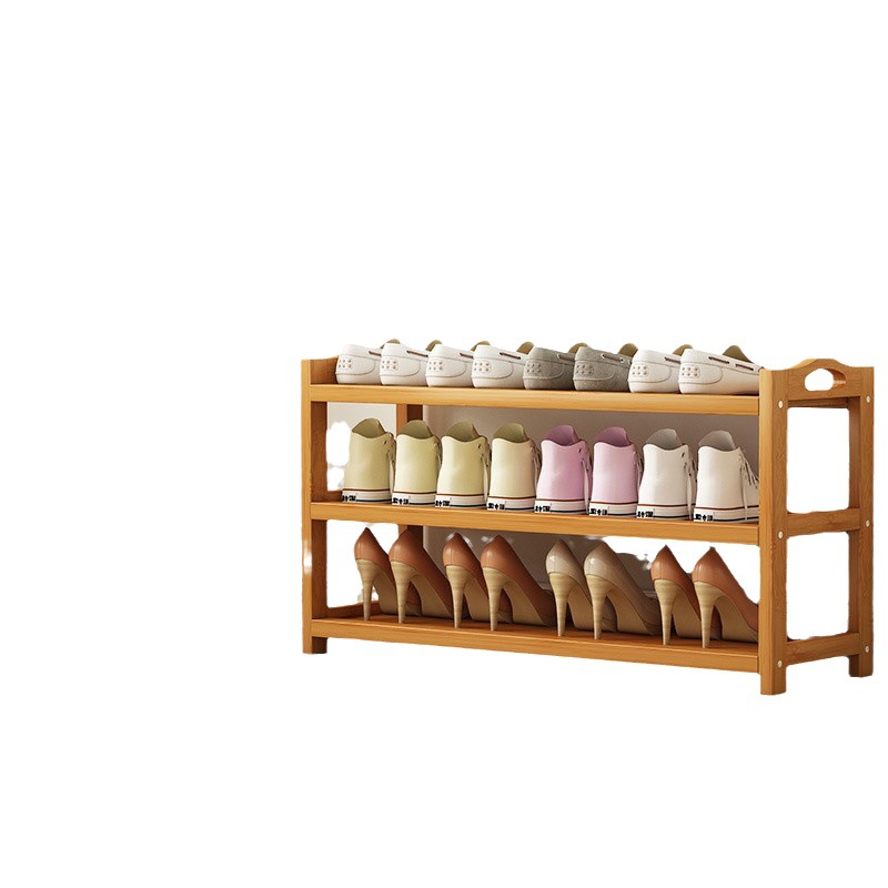 Shoe Rack Simple Door Indoor Home Dormitory Bamboo Storage Small Narrow Into The New Shoe Cabinet Multi-Layer Storage Item Picture