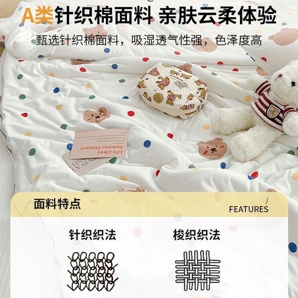 Class a baby quilts, children's summer cool quilts, milk knitted cotton soybean fiber summer quilts, air conditioning quilts, spring and autumn quilts, winter quilts Application Scenario
