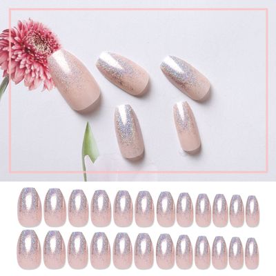 Joyme New Air 2021 New Style False nail Ballet Wearing Nail Flat Head Ballet Nail 24 pieces Finished nail Nail sheets in stock Specification image