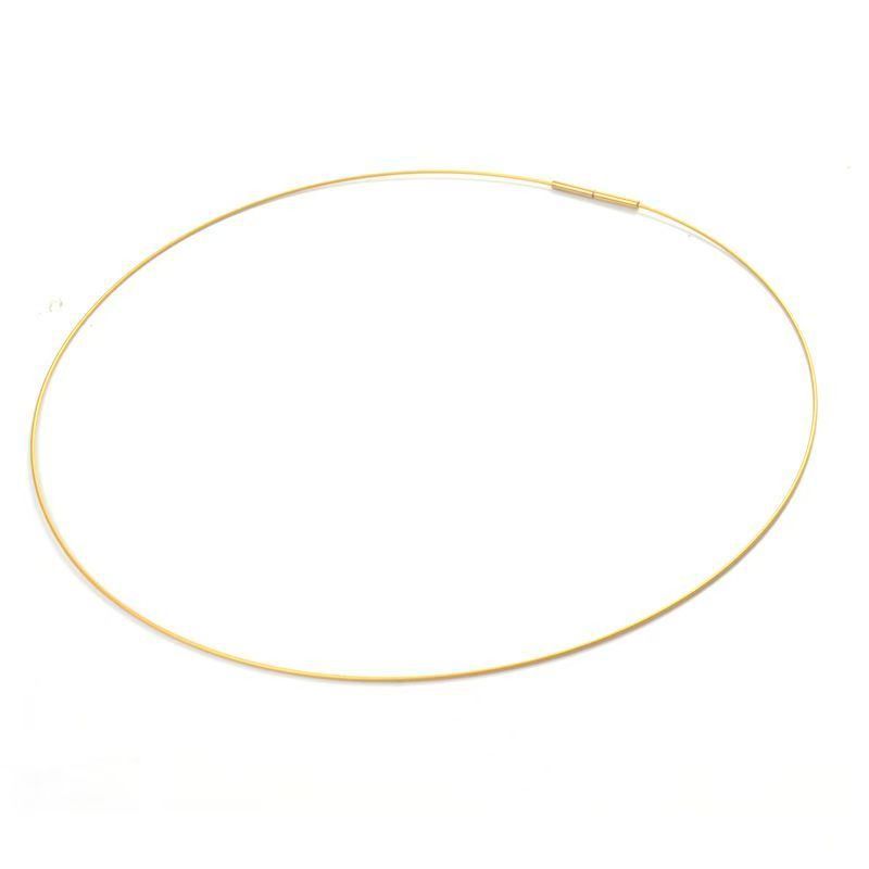 Best-selling multi-layer necklace rope, golden collarbone chain collar, non-fading women's gold thread universal neck collar, gold pendant hanging rope Item Picture