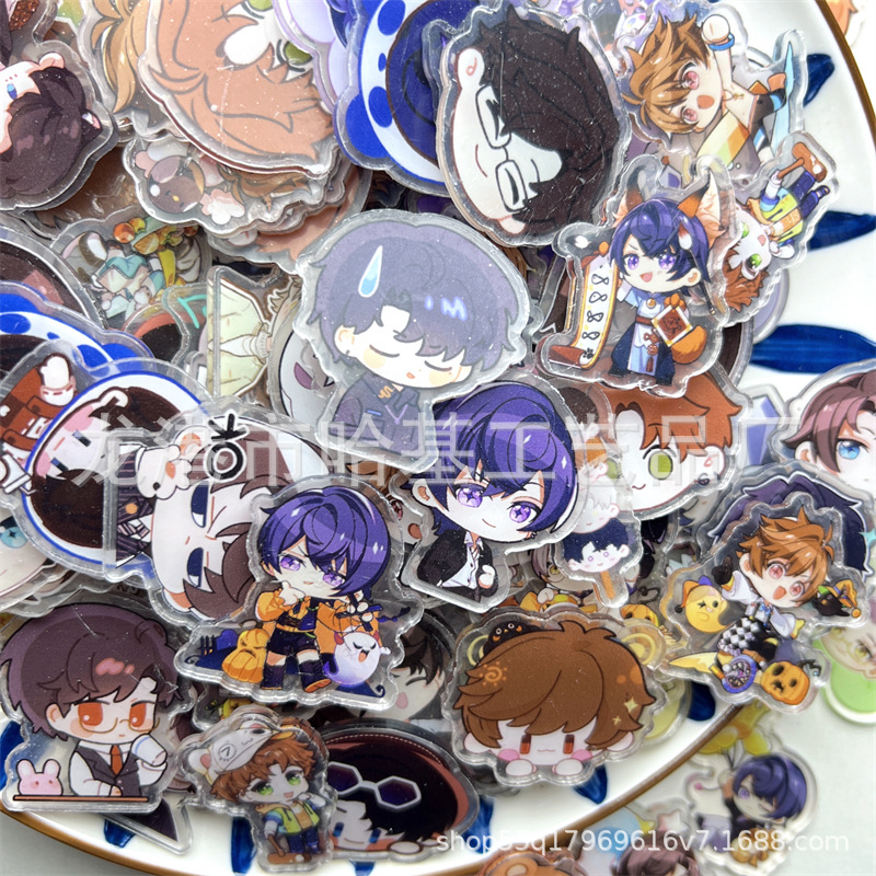 Cartoon Q Version Of The Game Around The Cute Acrylic Double-Sided Sheet Undetermined Handmade Diy Transparent Material Accessory Pieces Application Scenario