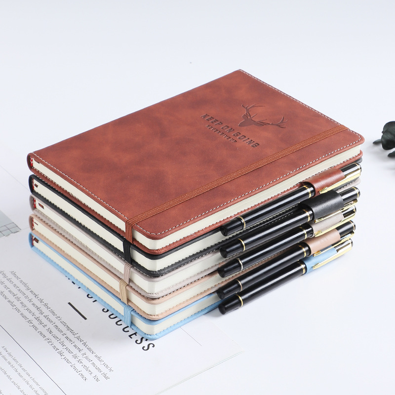 A5 Paperback Elastic Sheepskin Business Gift Box Notebook Printed Logo Notepad Student Stationery Wholesale Specification drawing