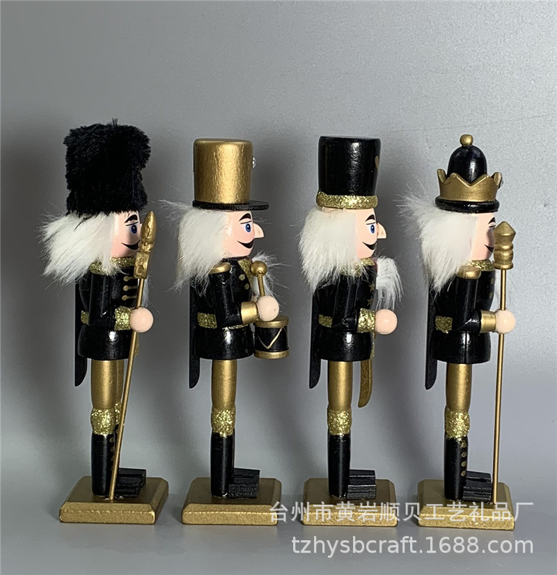 صندوق صندوق من الذهب الأسود Nutcracker Solder في علبة طلاء من طراز 18CM Josts Jodes Jod details Picture