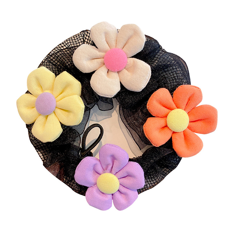 Children Dance Special Hairnet Girl Ball Hair Tray Hair Band Headwear 2023 New Net Head Flower Jewelry Item Picture