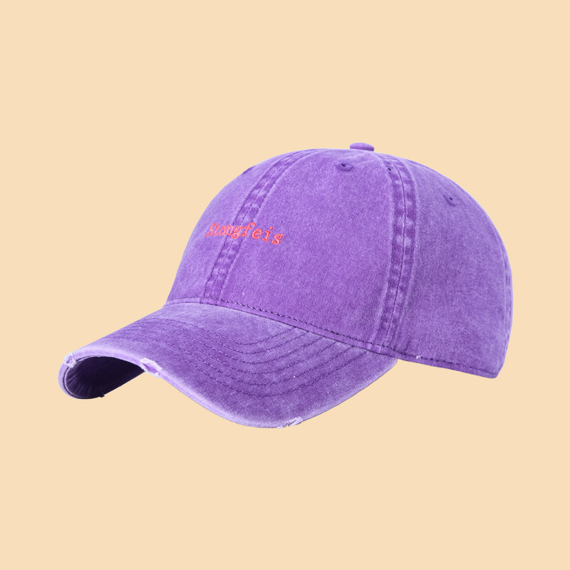 Spring and summer new washable and aged baseball caps, men's washable retro perforated baseball caps, women's couple styles, Korean style, trendy and versatile, classic aged baseball caps wholesale in stock Application Scenario