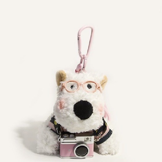 Cute and messy puppy plush pendant, West Highland ice cream bag pendant, bag hanging decoration, best friend gift, car hanging Application Scenario