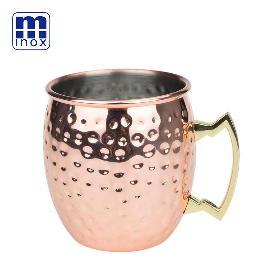 M® Stainless Steel Copper Plated Mug White Wine Beer Cocktail Mug Mongolian Crafts Wine Set Mule Red Wine Cup Holder Item Picture