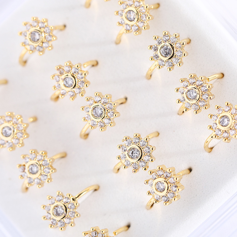 Creative Sunflower Opening Free Piercing Nose Ring Fashion Personality Hao Stone Piercing Jewelry High Sense Jewelry Accessories For Women Application Scenario