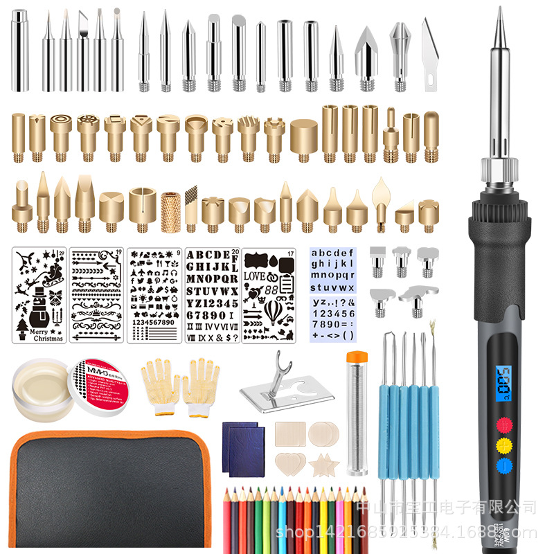 Tool kit pyrography set 807, internal heating type soldering iron, 60W, adjustable temperature, cross-border bestseller Specification image