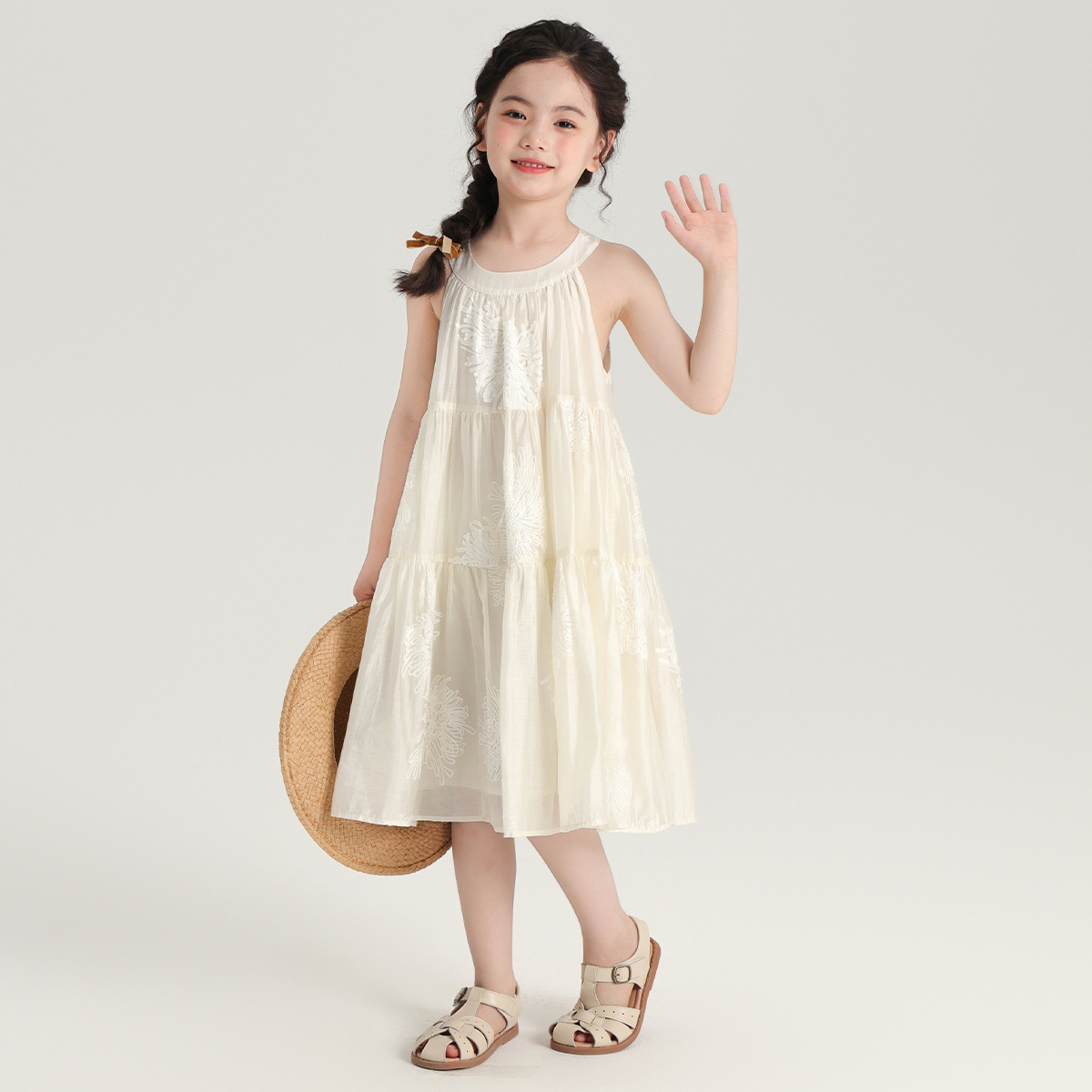童装/爱莎公主/裙子儿童短袖时尚/女童裙子/童装裙子产品图