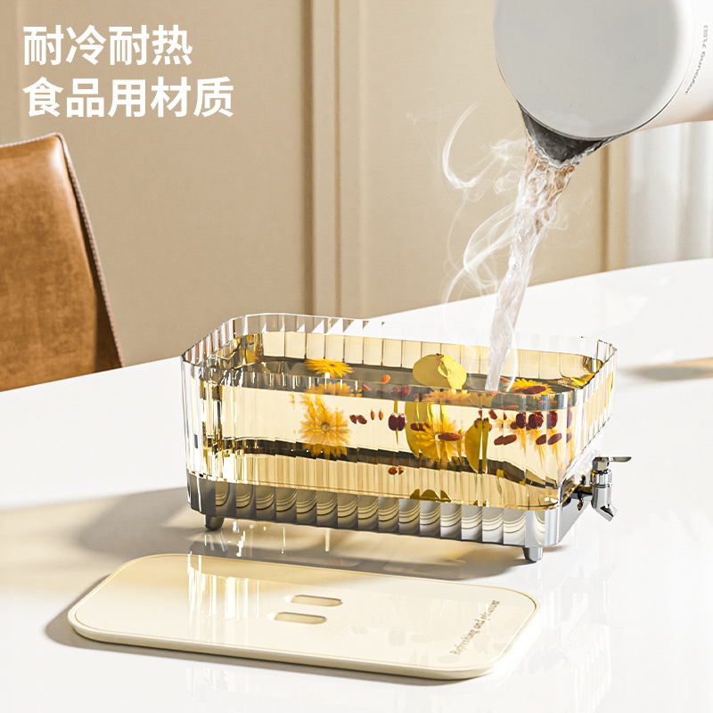 5.3L Large Capacity Refrigerator Cold Kettle With Tap Household Plastic Cold Kettle Juice Lemon Fruit Tea Cold Brew Pot details Picture