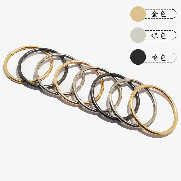Customized processing of sewn round/square/D-shaped decorative buckles for clothing hardware, round buckles for luggage hardware accessories Specification image