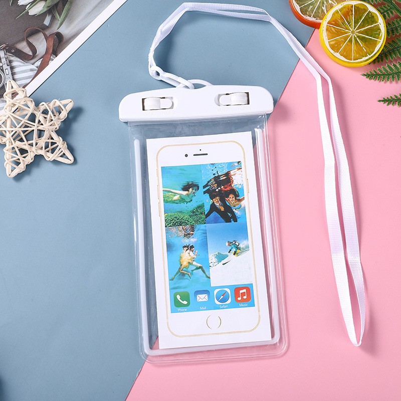 Transparent Pvc Mobile Phone Waterproof Bag Can Touch Screen Take-Out Mobile Phone Waterproof Cover Outdoor Diving Neck Mobile Phone Sealing Bag Item Picture