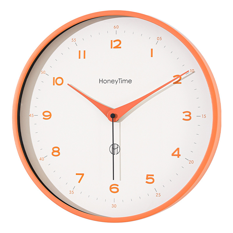 Simple and creative wall clock, ultra-quiet living room wall clock, 2023 new style bedroom home, no need for drilling, fashionable clock Item Picture
