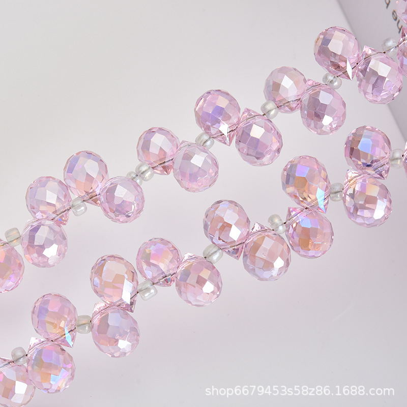 Crystal Cross Hole Strawberry Beads 468 Beaded Diy Handmade Earrings Jewelry Bracelet Necklace Accessories Material Loose Beads Specification drawing