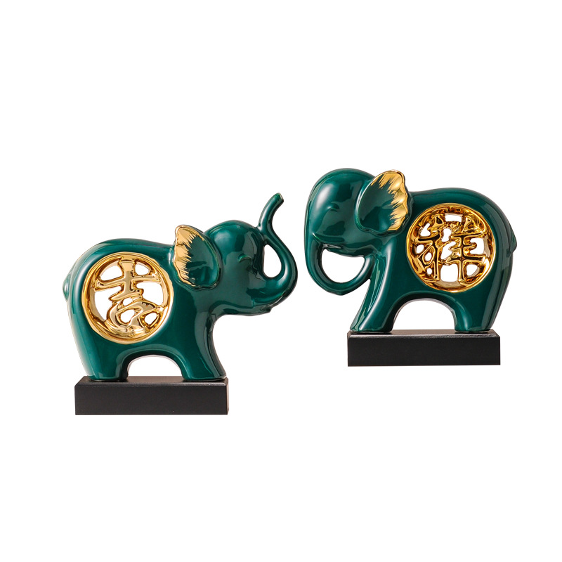 chinagoods Hotel supplies Home Decor e-commerce Exclusive Fish Elephant Ceramic Light Luxury Creative Decor, Growth Rabbit, student study decoration, living room, bedroom wine cabinet Item Picture