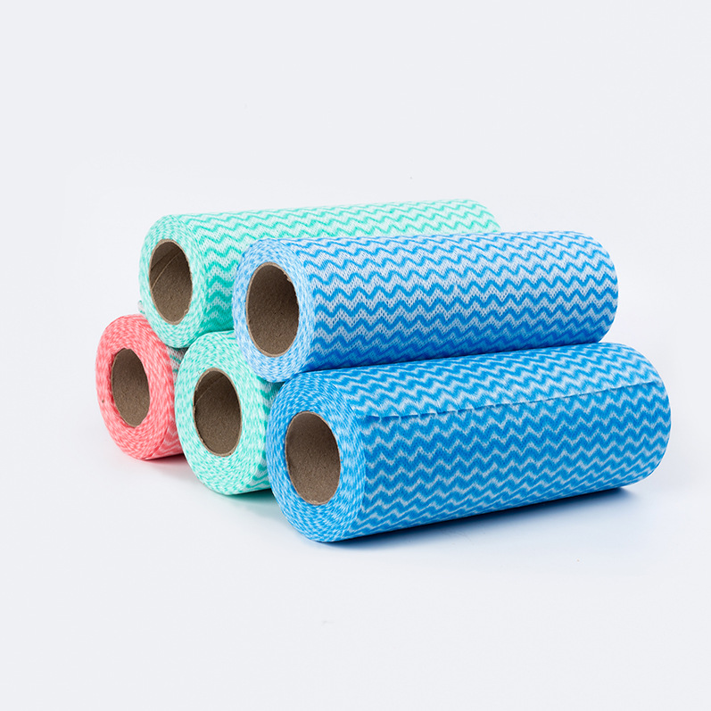 Disposable wet and dry kitchen cloth. PP wood pulp spunlace non-woven fabric is not easy to stick to oil and is a lazy person's rag Specification image
