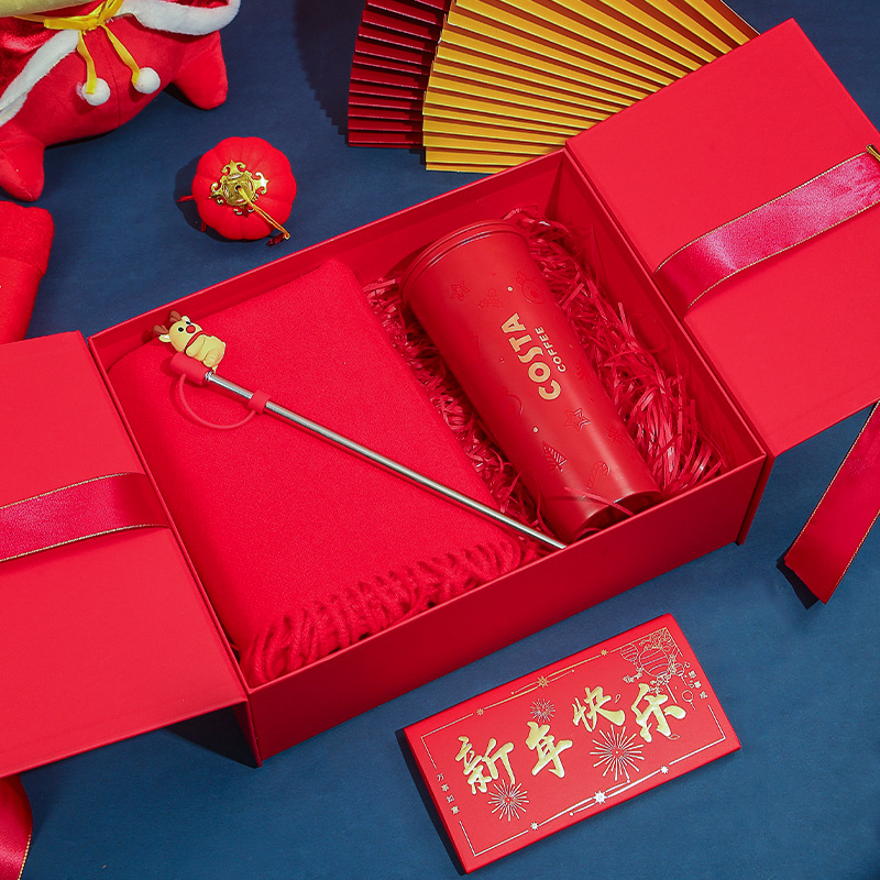 厂家红色对开礼盒结婚喜糖双开门礼品盒创意礼物包装盒现货批发（价格面议）详情图3