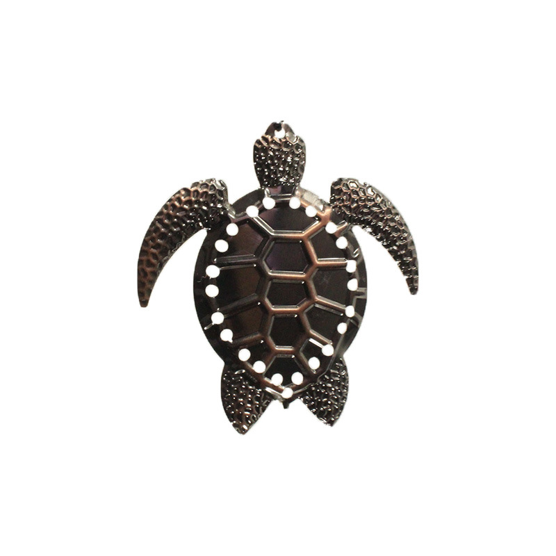 Electroplated Brass Metal Pipe Bells Wind Chimes Hanging Decoration Three-Dimensional Turtle Balcony Courtyard Retro Cross-Border Amazon Item Picture