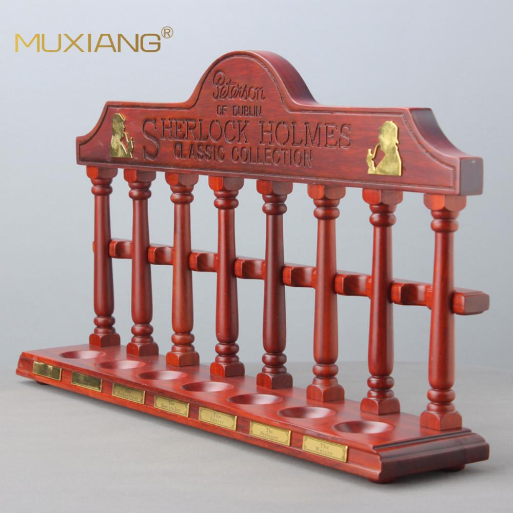 Peterson彼得森进口实木烟斗架7位花梨木烟斗展示架子烟斗配件