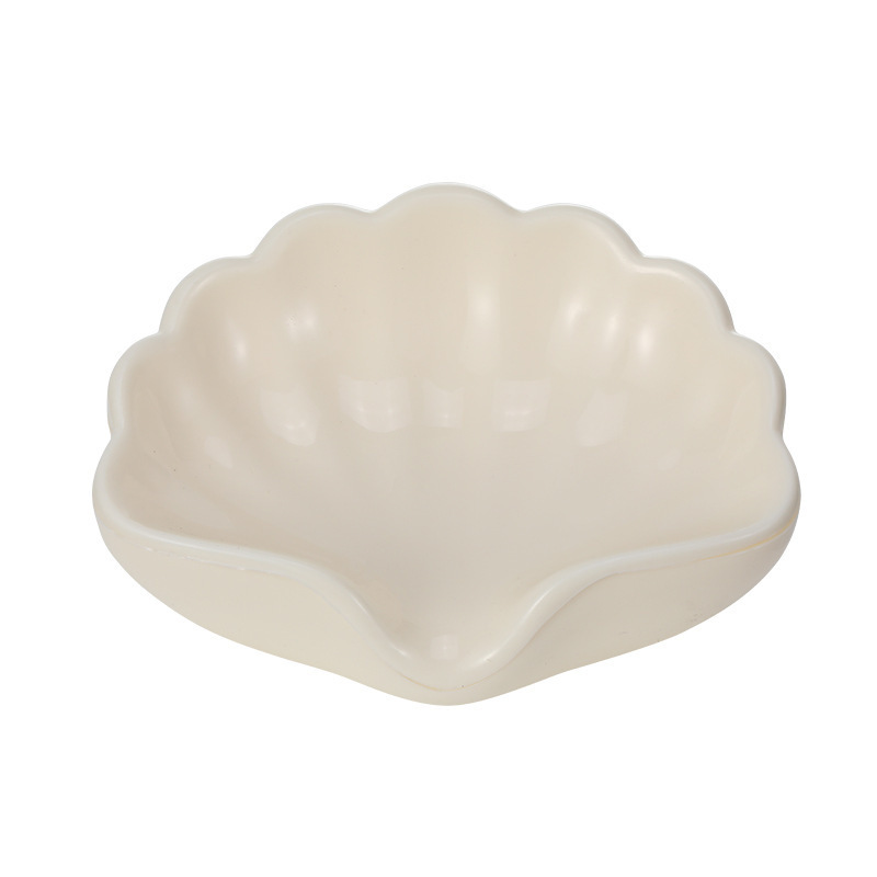 Light luxury shell soap, soap box, draining soap, bathroom plastic soap box, perforated high-end household storage box Item Picture