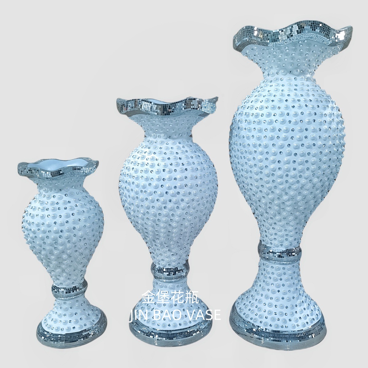 New desk lamp base with pearl surface, fiberglass reinforced plastic floral arrangement, flower vase, hotel, shopping mall, front desk, study, and decorative item details Picture